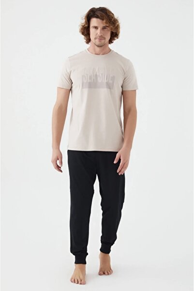 ROLY POLY Rolypoly Erkek Çocuk Kahverengi Kısa Kol Pijama Takım