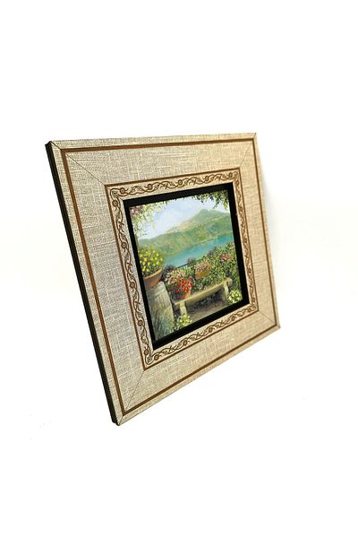 BAKSEPETE 20Cmx20 cm Krg-055 - Italy Image Printed Mdf Framed Painting