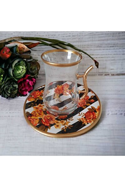 ariana sytle 12 Parça Altın Yaldızlı Çay Seti Özel Seri 01