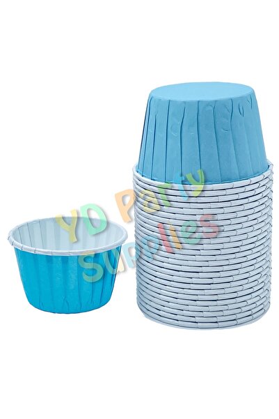L'Opaline Muffin Kek Kalıbı Pastel Mavi Renk 50 Adet 50x39