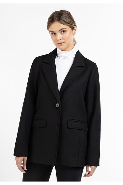 Dreimaster Klassischer Langer Blazer und Wollmischung in Blau