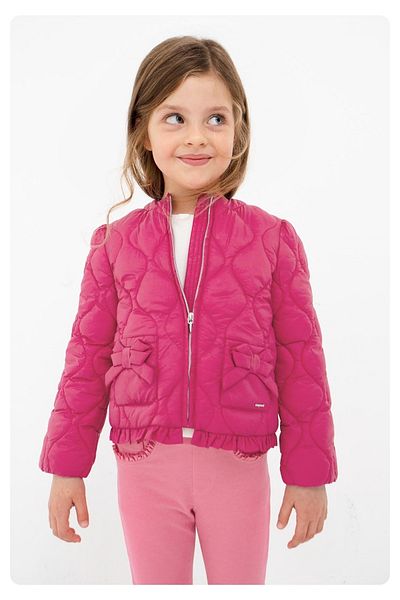 MAYORAL Girl's Soft Textured Quilted Windbreaker Jacket