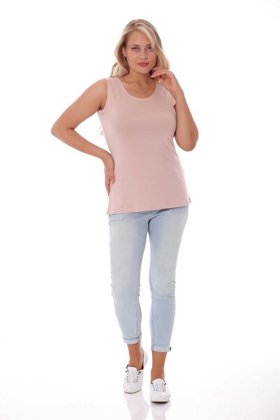 SERTUĞ Μπλούζα με φαρδύ λουράκι σε σκόνη