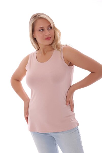 SERTUĞ Μπλούζα με φαρδύ λουράκι σε σκόνη