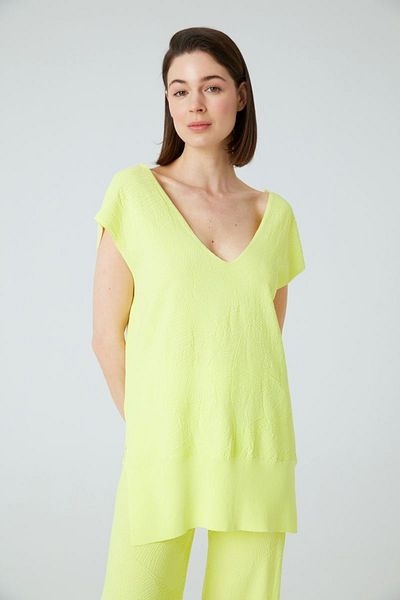 JOIN US Gestrickte Bluse mit Palmblattmuster