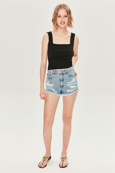 JOIN US Čtvercový výstřih Crop Top