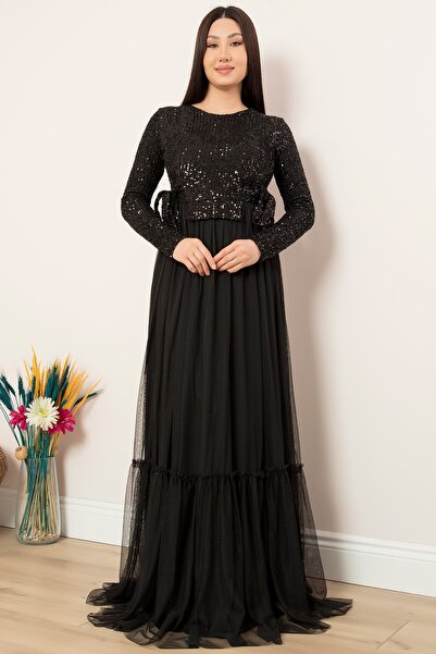 PULLIMM Сукня з паєтками та поясом для хустки 13054