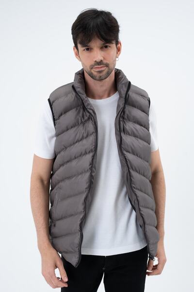 GAREN Чоловічий сірий надувний жилет Водонепроникний Водонепроникний Поперечний крій Сезонний