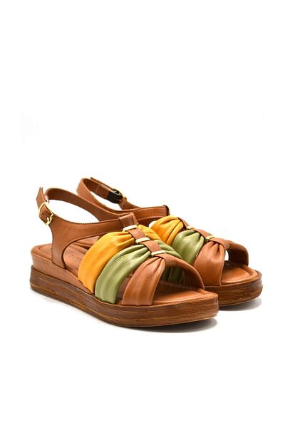 Venüs 2216412y Women's Thick Sole Genuine Leather Daily Sandals
