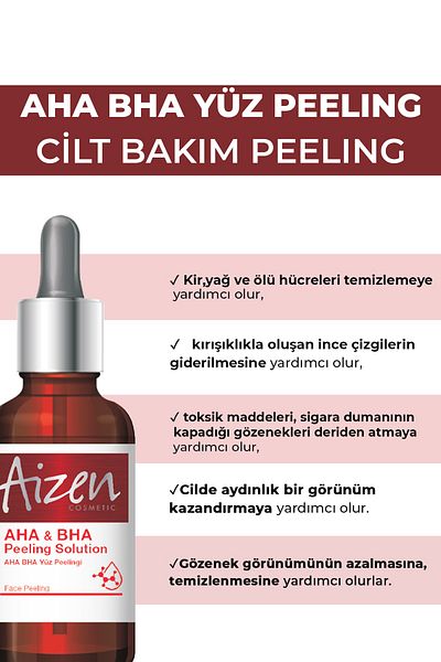 Aizen Face Peeling Kit: Aha & Bha, 3 Pieces - Revitalizing, Moisturizing - 20Mlx3 Pieces