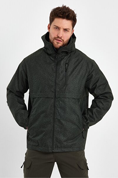 GENIUS STORE Men's Windbreaker and Raincoat Hooded Seasonal Sports Raincoat with Zipper Detail