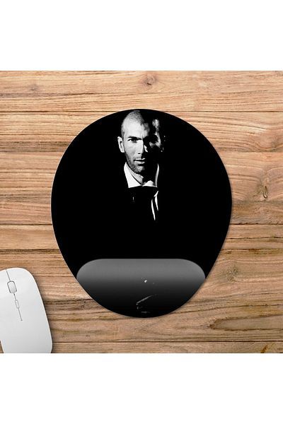 Pixxa موديل لوحة ماوس Zinedine Zidane مع مسند للمعصم - 4 بيضاوي
