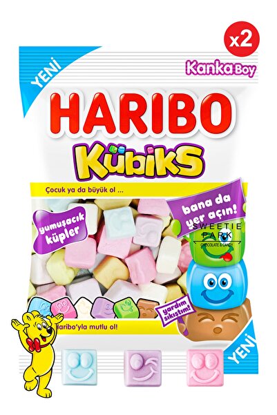 Haribo Kübiks Kübix Meyveli Küp Jelly Yumuşak Şekerleme Jelibon 80 Gr X 2 Adet