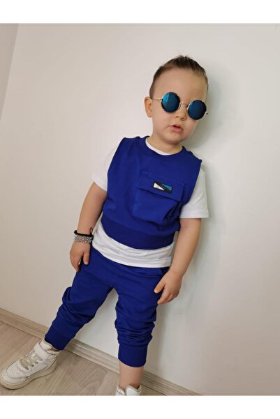 Burçak Butik Комплект із 3 предметів для хлопчика з кишеньковою деталлю (верх...