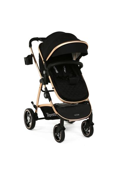 YOYKO City Seyahat Sistem Bebek Arabası 3 In 1 Siyah Rose