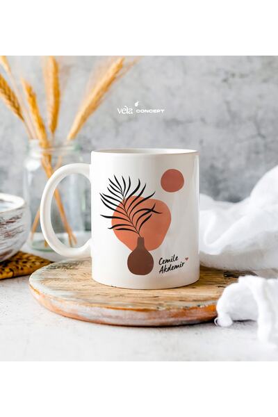 Vela Gifting Kişiye Özel Isimli Boho Kupa Bardak - Doğum Günü Hediyesi - Arka...