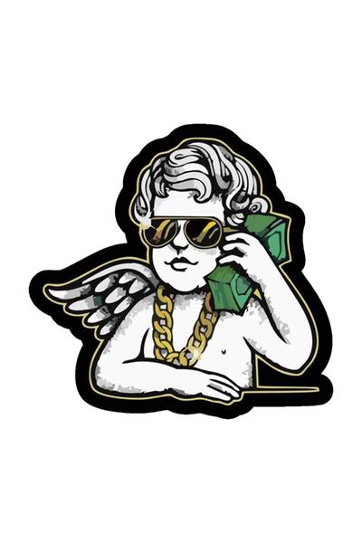 MegaSticker Para Angel Autocolant pentru mașină, motocicletă, cască, laptop, sticlă 14x13 cm