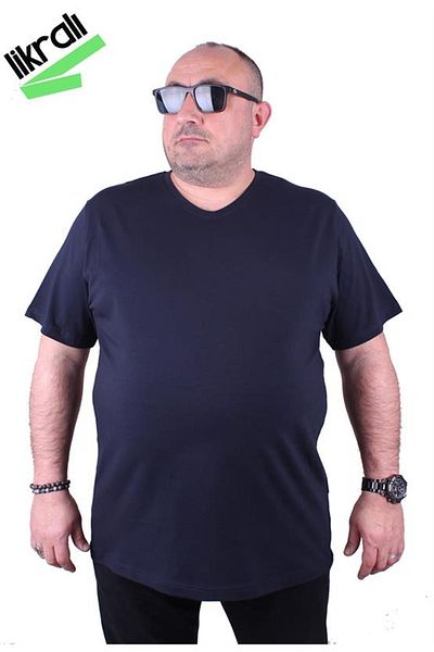 Starbattal Ανδρικό μπλουζάκι Lycra Basic με λαιμόκοψη 11170 Navy Blue
