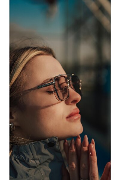 Angel Eyes Rectangular Transparent Pink Framed Unisex Sunglasses Ae-0039c6