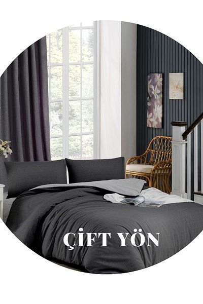 ELY PARKER Σετ Παπλωματοθήκη Easy Iron-100x200-μονό (γκρι ελαστικό σεντόνι+παπλωματοθήκη+ε. Θήκη) Ανθρακί