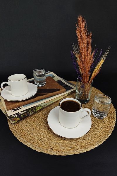 Digithome Soft 6-Piece Porcelain Coffee Cup Set Gilded – Ifr004 C320.045