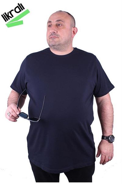 Starbattal Ανδρικό μπλουζάκι Lycra Basic Crew Neck 11160 Navy Blue
