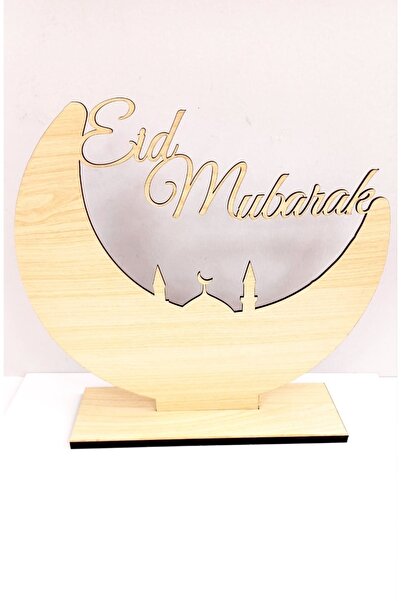 Seyyar Atölye Eid Mubarak Yazılı Masa Süsü