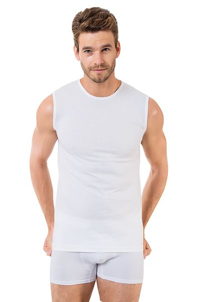 Öztaş Underwear 3 Pieces Men's 0 Collar Sleeveless Combed Single Jersey Undershirt