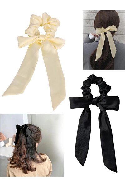 CSR AKSESUAR Σατέν αγκράφα με φιόγκο 2 τεμαχίων