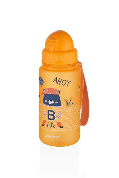 Uzspace 400 ml Yeni Koleksiyon Pipetli Sevimli Hayvanlar Desenli Tritan Çocuk Su Matarası