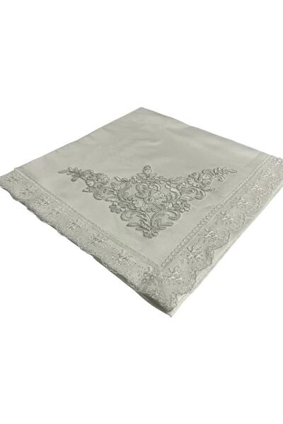 CENGİZ Çeyizlik Fransız Güpürlü Lüx Bohça 90x90 722