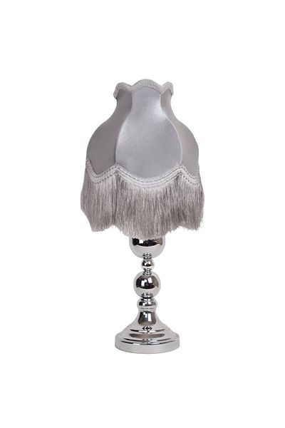 Dekovien Gray Vintage Velvet Silver Leg Lampshade - AB0815