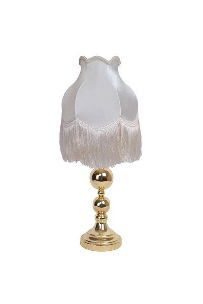 Dekovien Gold Leg Vintage Ecru Velvet Lampshade - AB0811