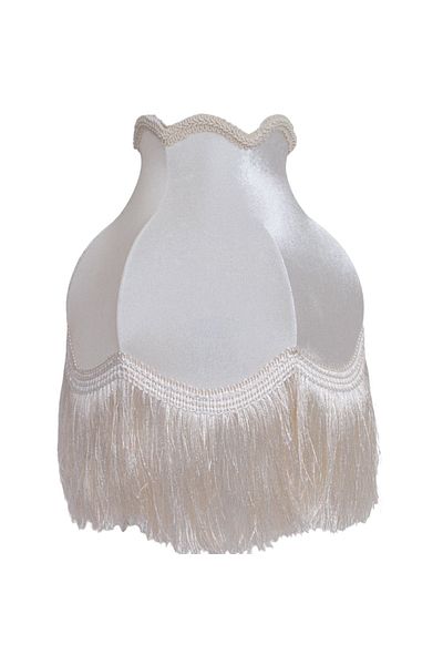 Dekovien Gold Leg Vintage Ecru Velvet Lampshade - AB0811