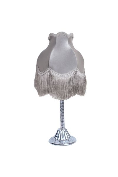 Dekovien Vintage Gray Velvet Bedroom for Living Room - Silver Leg, Lampshade Ab0812