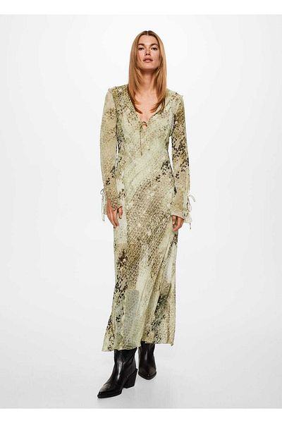 MANGO Woman Leopard Patterned Dress