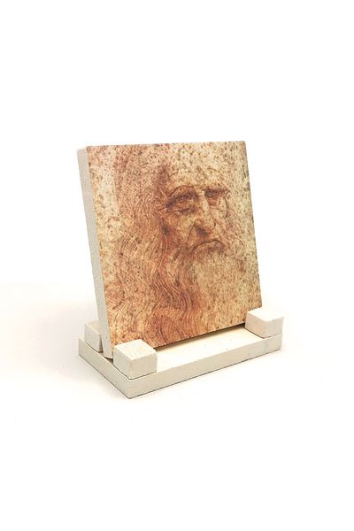 Sadrazam Self Portrait Leonardo Da Vinci, 1512 Printed Natural Stone Desktop