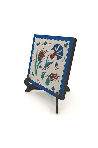 Sadrazam Ottoman Iznik Tile Pattern Printed MDF Desktop