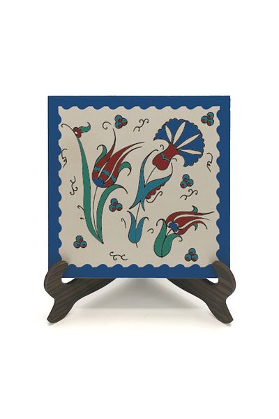 Sadrazam Ottoman Iznik Tile Pattern Printed MDF Desktop