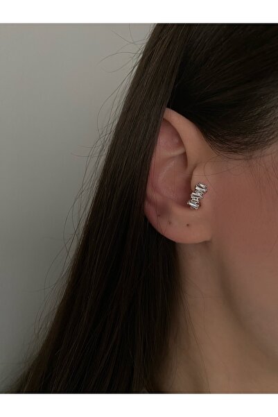 Okkostore Baget Taşlı Halka Tragus Piercing