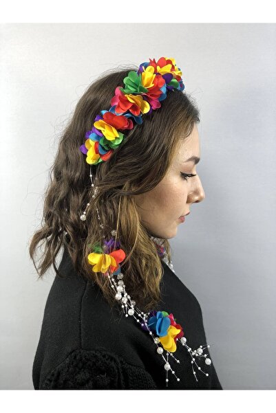 Genel Markalar Kadın Taç Çeşidi Rengarenk Lazer Kesim Incili Taç – Taç