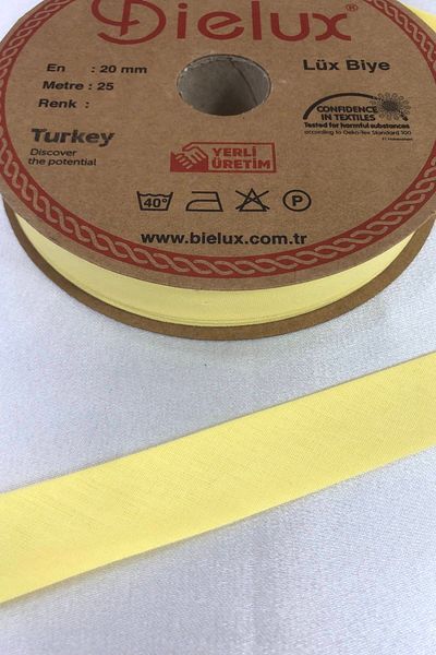 GELD Ανοιχτό Κίτρινο Χρώμα Καμβάς Piping Πλάτος 2 cm Μήκος 1 μέτρο – Κορδέλα