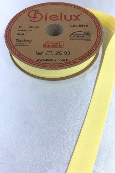 GELD Ανοιχτό Κίτρινο Χρώμα Καμβάς Piping Πλάτος 2 cm Μήκος 1 μέτρο – Κορδέλα