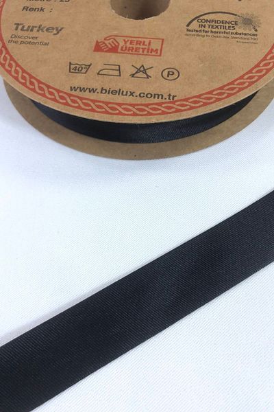 GELD Μαύρο Satin Biye Πλάτος 2 cm Μήκος 1 μέτρο – Κορδέλα