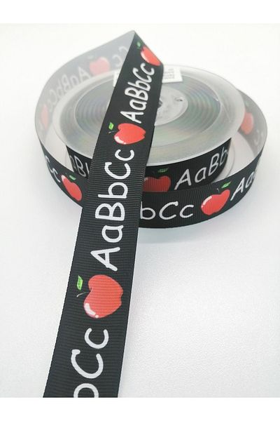GELD Μαύρη Γραπτή Κορδέλα Grosgrain 2,5 εκ. 2 μέτρα – Κορδέλα