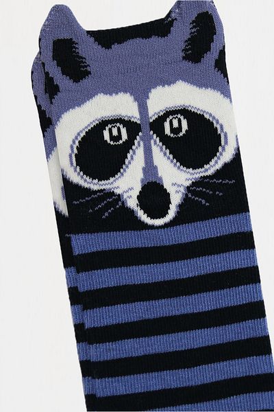 MEM SOCKS Комплект от 6 детски чорапи до глезена с 3D шарка на миеща мечка