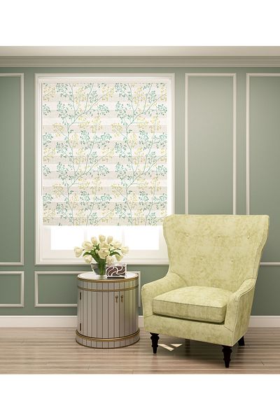 Turuncu Dizayn Green Vegetation Patterned Digital Printed Zebra Roller Blinds for Bedroom and Kitchen
