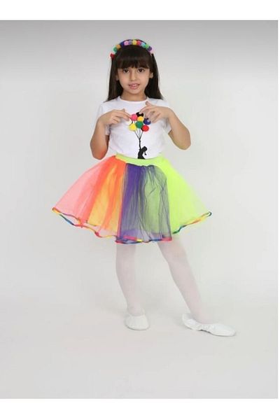 FATELLA Girl's 23 April 29 October 10 November 19 May Performance Outfit Patterned T-shirt Skirt Set