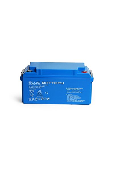 Blue Battery 12 Volt 65 Amper Bakımsız Kuru Akü Ups Aküsü 12v 65 ah Kuru Akü