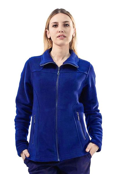 Şensel Saks Blue Women's Fleece Coat -99E341- with Pockets, Outdoor